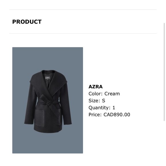 MACKAGE Azra Belted Wool Wrap Coat - Picture 6 of 6